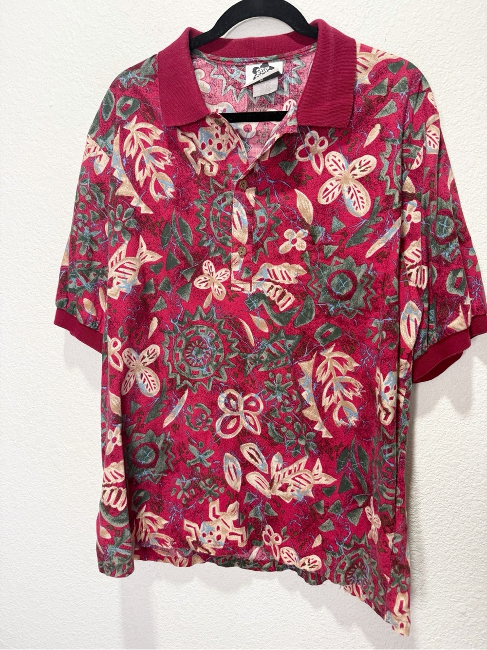 Vintage Hilo Hattie 80s Hawaiian Polo Shirt Hawaii